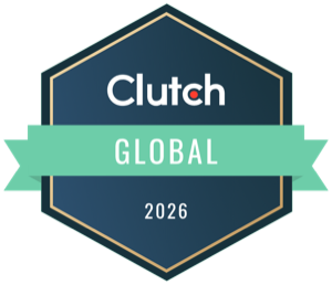 Clutch Global 2026 award badge