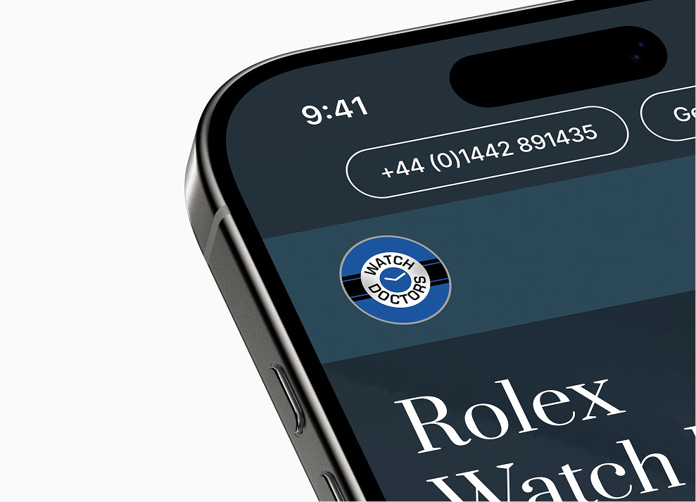 Mobile phone displaying the Watch Doctors website